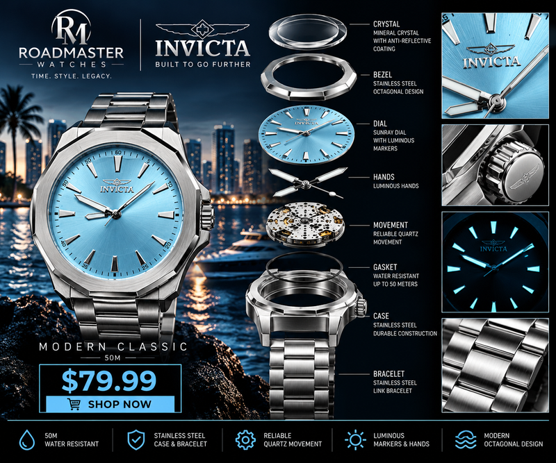 Invicta Modern Classic 50M - Sky Blue