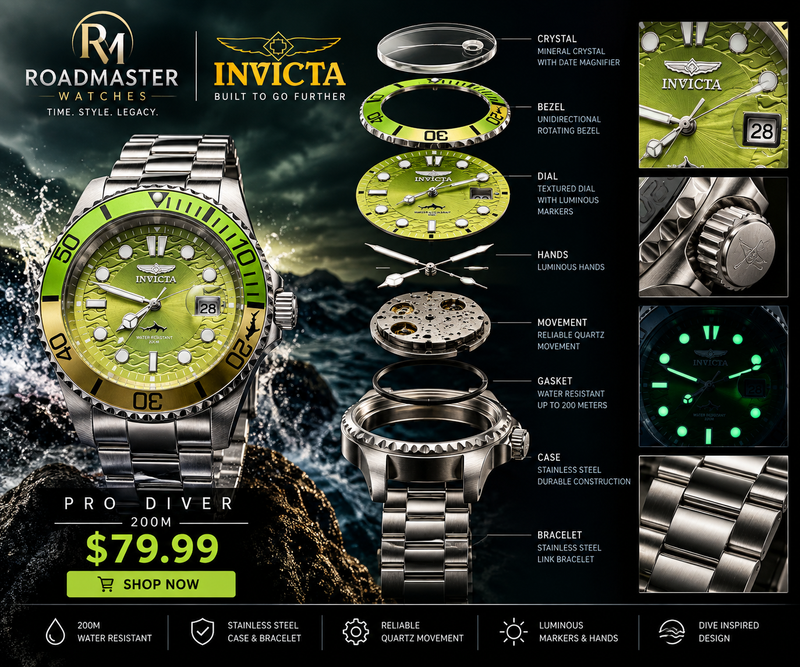 Invicta Pro Diver 200M - Green