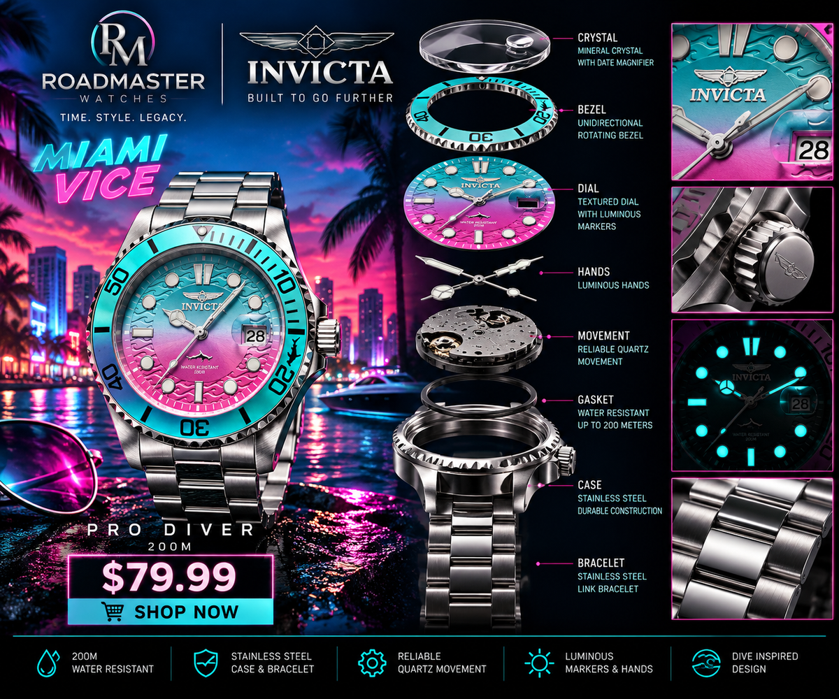 Invicta Pro Diver 200M - Miami Vice
